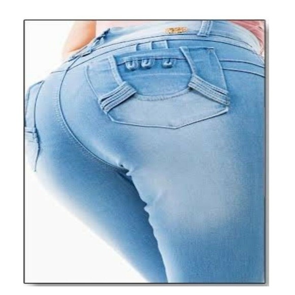 Size 7 Women Flared Jeans Push Up, Stretch, Regular Size, Levanta Cola CTP 1201 - Picture 7 of 8